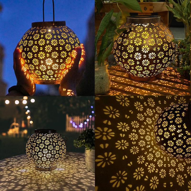 Solar Powered Garden Decorative Light, Vintage Design LED Light, Waterproof Portable Light for Yard & Garden Decoration, Outdoor Lighting 7