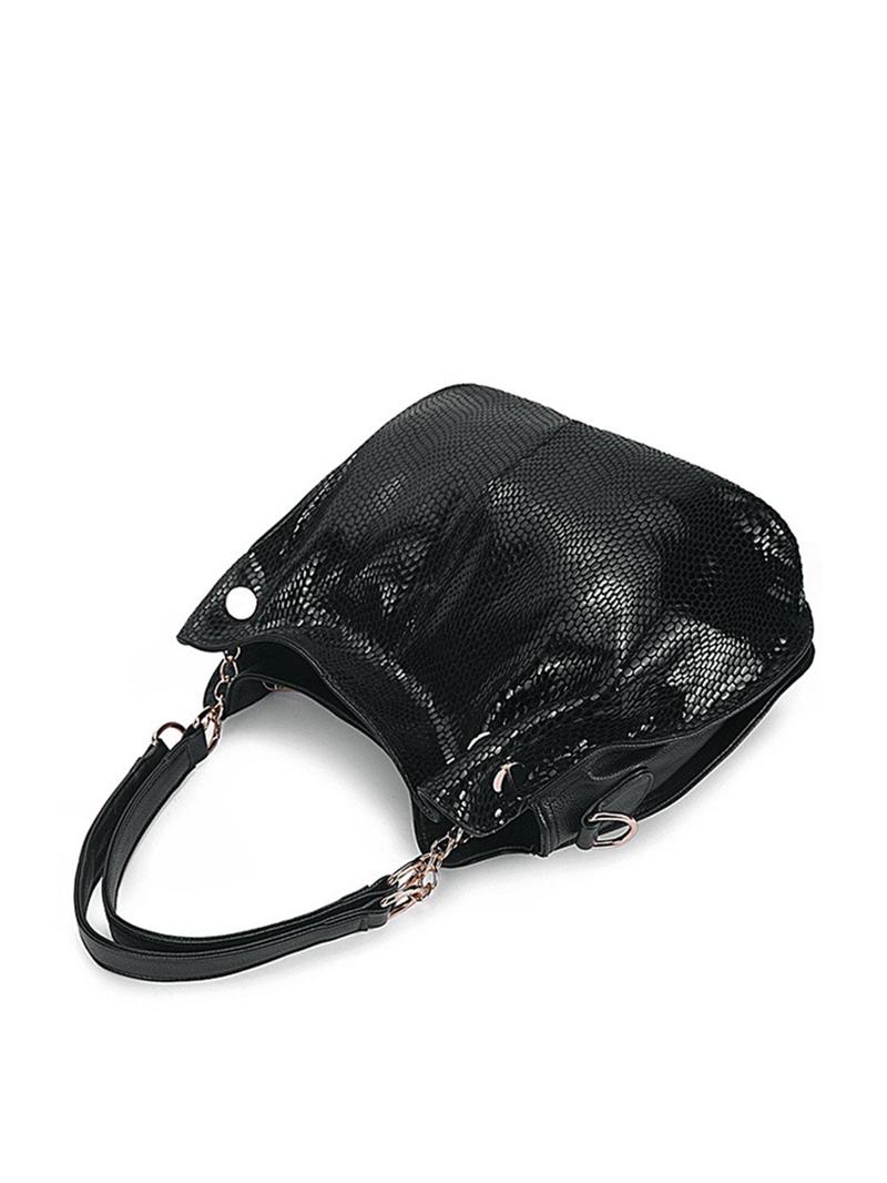 Product Introduction of Women's Business Genuine Leather Snakeskin Embossed Shoulder Bag, Casual Leather Large Capacity Tote Bag for Women, Trendy Versatile Commuting Bag for Daily Use 8