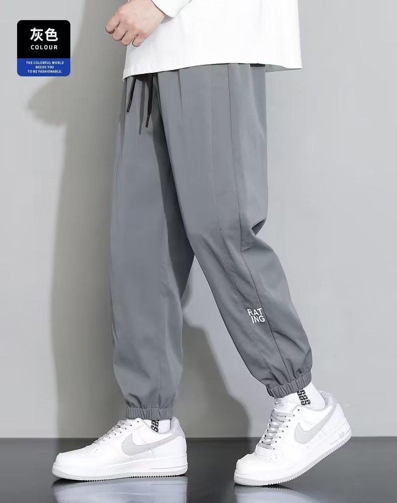 Product Introduction of Trendy Men's Ice Silk Trousers - Summer Cool Comfort Fit, Slim Cut Joggers with Drawstring, Korean Fashion Casual Pants for Street Style 11