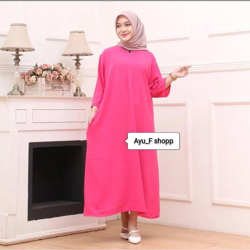 DASTER CRINKLE AIRFLOW  TANGAN 3/4 POLOS JUMBO // DRESS CRINKLE AIRFLOW TANGAN 3/4 7