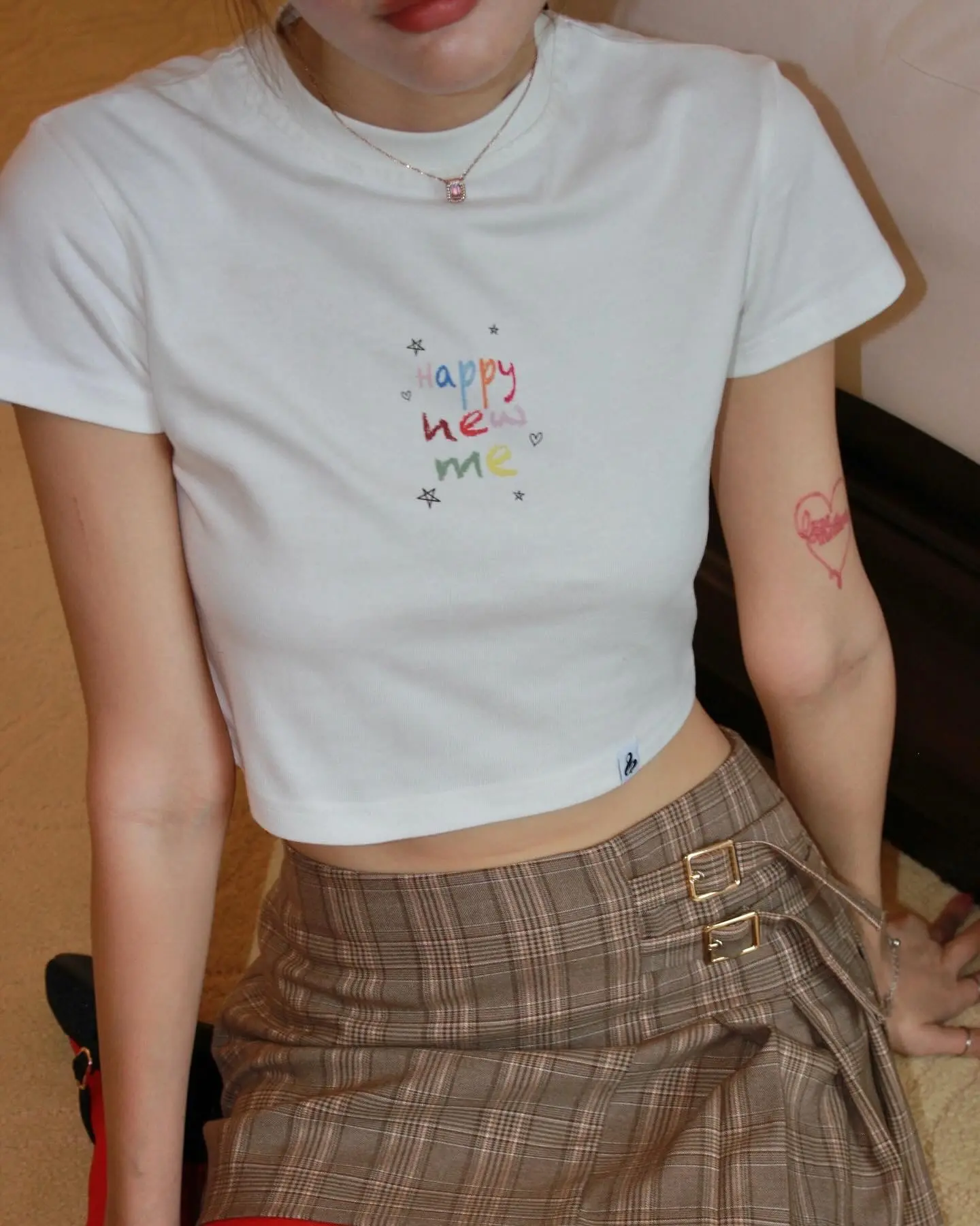 ɢᴏᴏᴅ ʟᴇᴛᴛᴇʀ ʜ - Áo Thun Ngắn Form Baby Tee - HNM Baby Tee Nữ Top Cổ Tròn Cotton Women