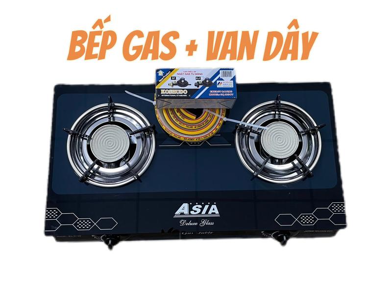 Bếp gas HN ASIA (82) tiết kiệm 30% lượng  gas tiêu thụ + bộ van dây SP tự động ngắt gas counter top bếp  ga bếp  khói bếp  khói bếp  ga be  pgastietkiem