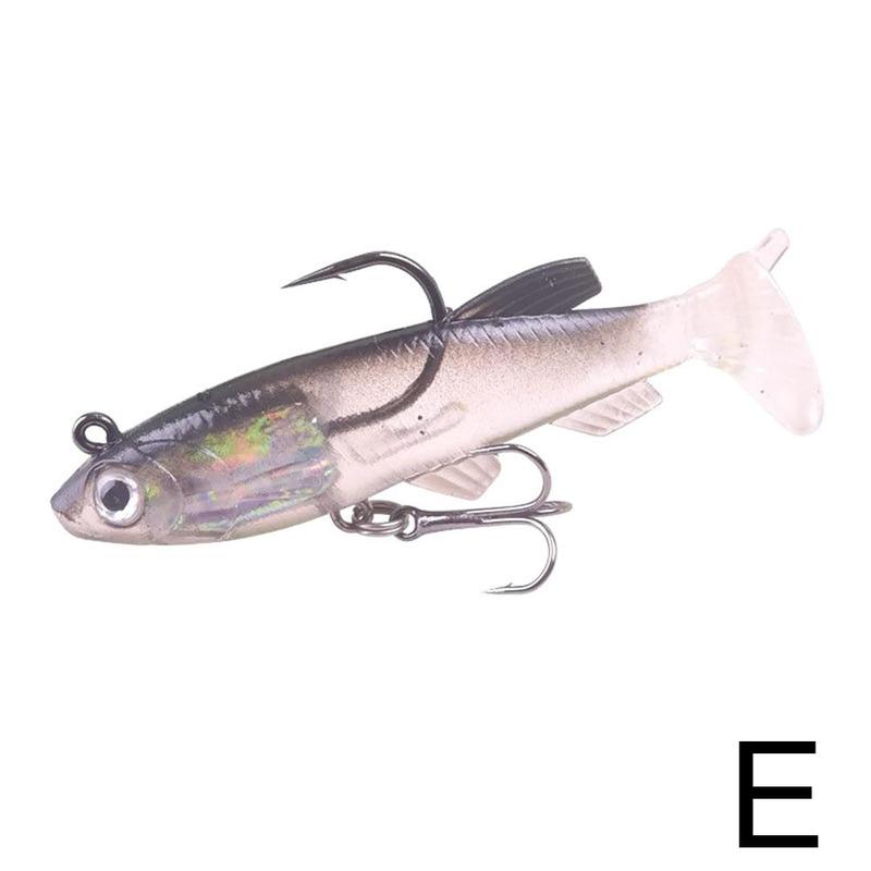 Product Introduction of T Tail Soft Bait Package Lead Fishing Bait Fake Bait Set 7 5cm 12g Bionic Double Hook Lure For B1O7 37