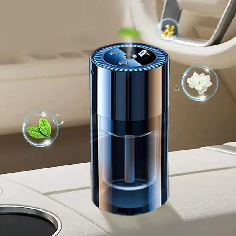 Car Air Humidifier, 1 Set Car Aromatherapy Machine with Oil, Smart Adjustment Air Freshener, Suitable for Car, Home, Travel, Bedroom, Office