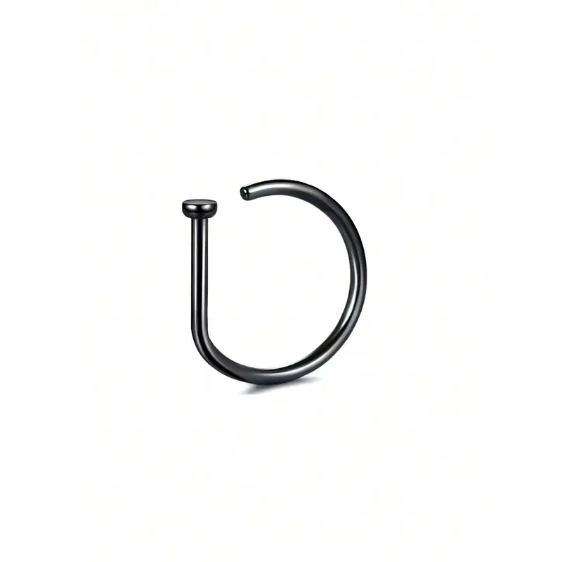 1Pc/3Pcs Women Fake Piercing Nose Ring Hoop Septum Non Piercing Nose Clip Rock HipHoop Stainless Steel Fashion Punk Body Jewelry 3