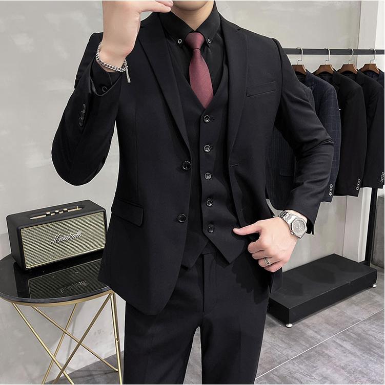 Vest nam cao cấp - Mẫu VEST đen. Suit nam đẹp. Bộ gồm 1 áo vest + 1 quần tăng chỉnh cạp. 6