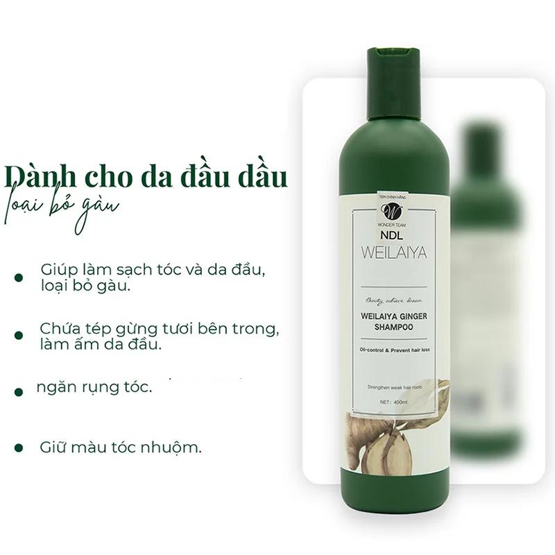 Product Introduction of Dầu gội chiết xuất gừng Weilaiya, giảm rụng tóc, 400ml 14