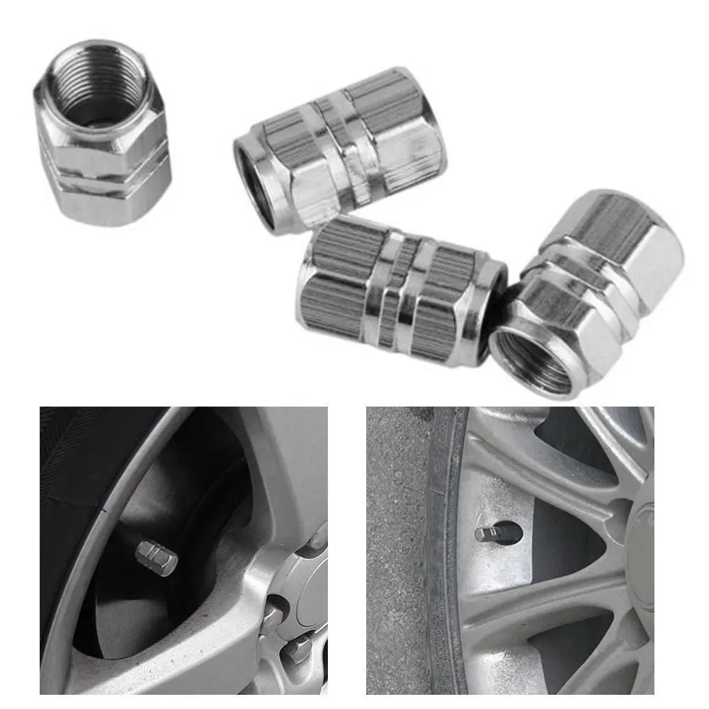 Mũ Van Lốp Xe Ô Tô, Bộ 4 Cái, Thông Dụng, Chất Liệu Hợp Kim Nhôm Bền, Nắp Vành Để Bảo Vệ, Y8B2