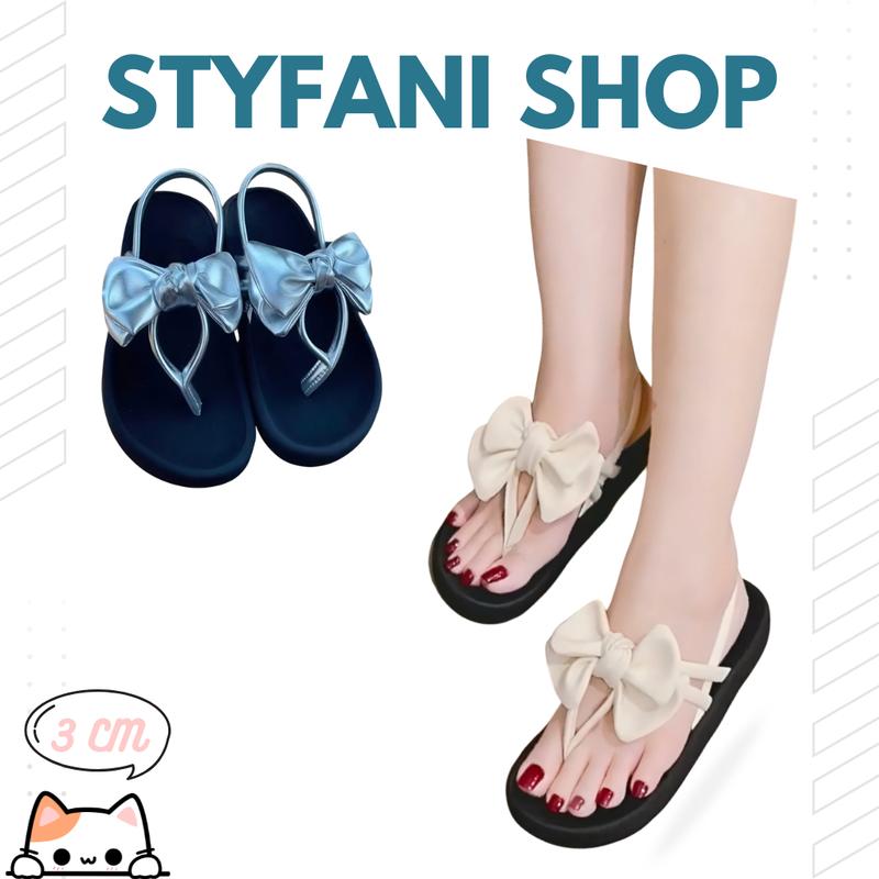Dép SanDal Xỏ Ngón Phiên Bản Mới 2025 Quai Nơ Mềm Mịn Xinh Xắn, 2 Màu Tôn Da , Dép Kiểu Nữ Chuẩn Size Styfani