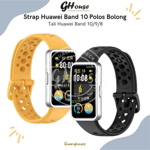 Strap Kompatibel Dengan Huawei Band 10 Silicone Bolong Bolong Tali Huawei Band 8 Strap Huawei Band 9 Bahan Silicone Model Bolong