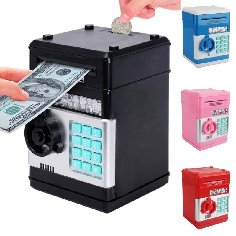 Electronic Coin Savings Bank, Atm Savings Bank Coin Scroll Storage Box, Novelty & Gag Toy, Stocking Filler, Electronic Atm Yabao Pounds, Valentine's Day Gift 0