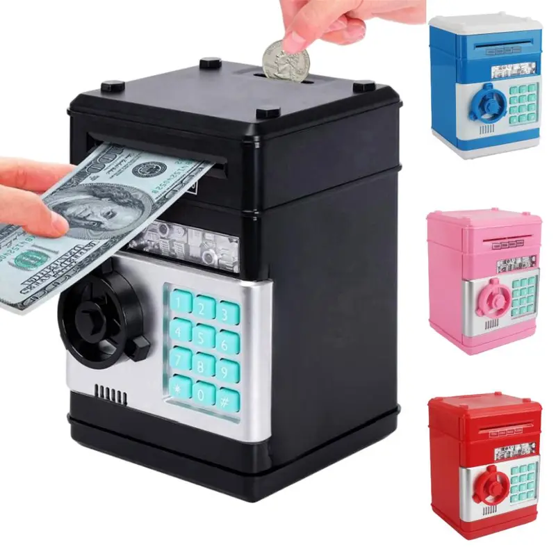 Electronic Coin Savings Bank, Atm Savings Bank Coin Scroll Storage Box, Novelty & Gag Toy, Stocking Filler, Electronic Atm Yabao Pounds, Valentine's Day Gift 0
