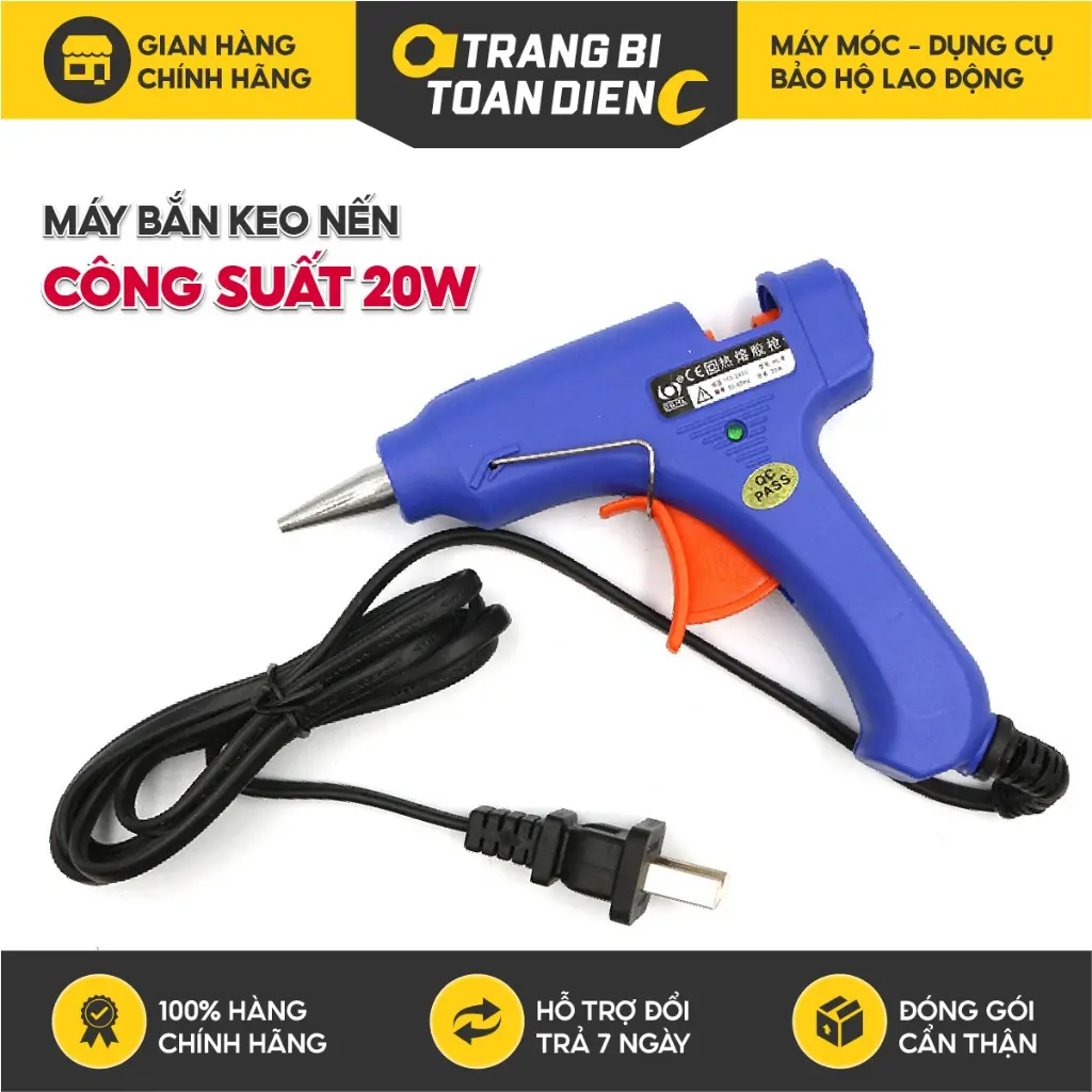 Sung bắn keo nến công suất 20W đa năng, nhỏ gọn Máy bắn keo silicone làm đồ handmade - Trang bị toàn diện