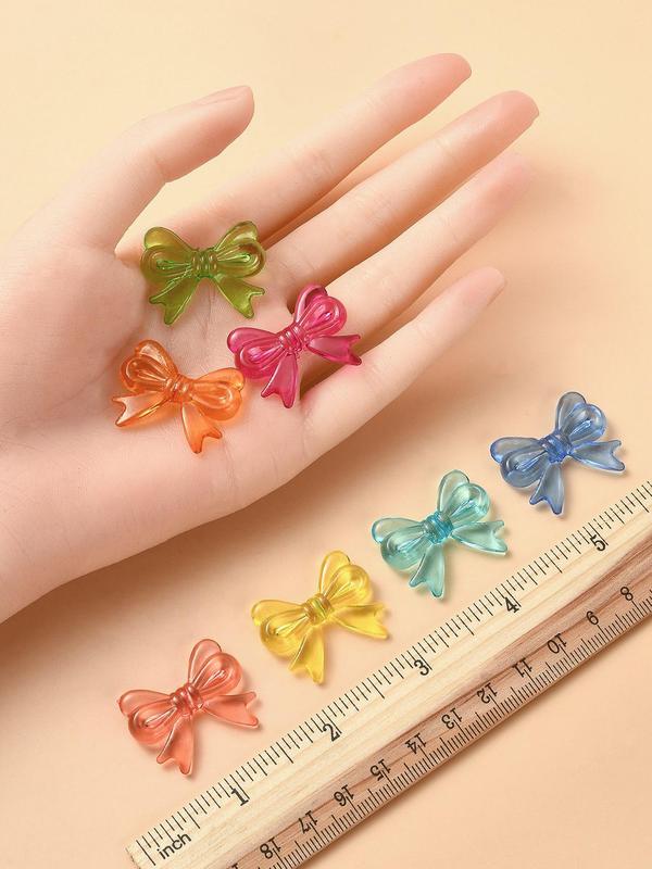 Random Color Bow Decor Beads (20pcs/bag), DIY Jewelry Making Supplies for Bracelet & Necklace, Fashion Accessories for Women & Girls 3