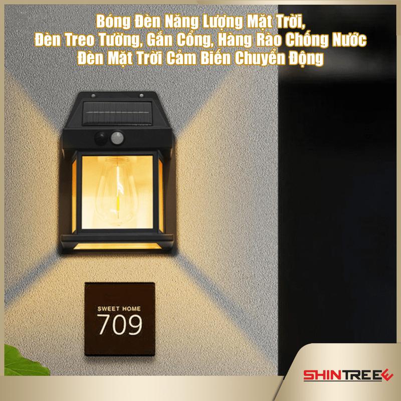  Bóng Đèn Năng Lượng Mặt Trời 1 Bóng Đèn Treo Tường Gắn Cổng Hàng Rào Chống Nước - Đèn Mặt Trời Cảm Biến Chuyển Động 