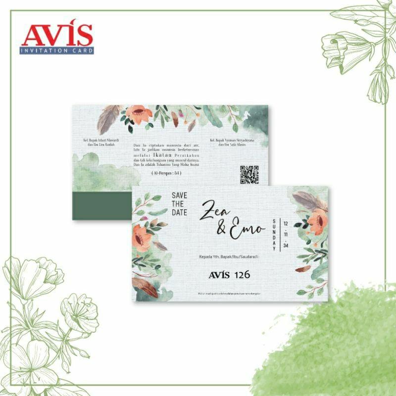 Undangan Pernikahan Kekinian AVIS 126 Elegan Modern Paket Lengkap 100 PCS Gratis Label & Plastik - JanjiKita | Default
