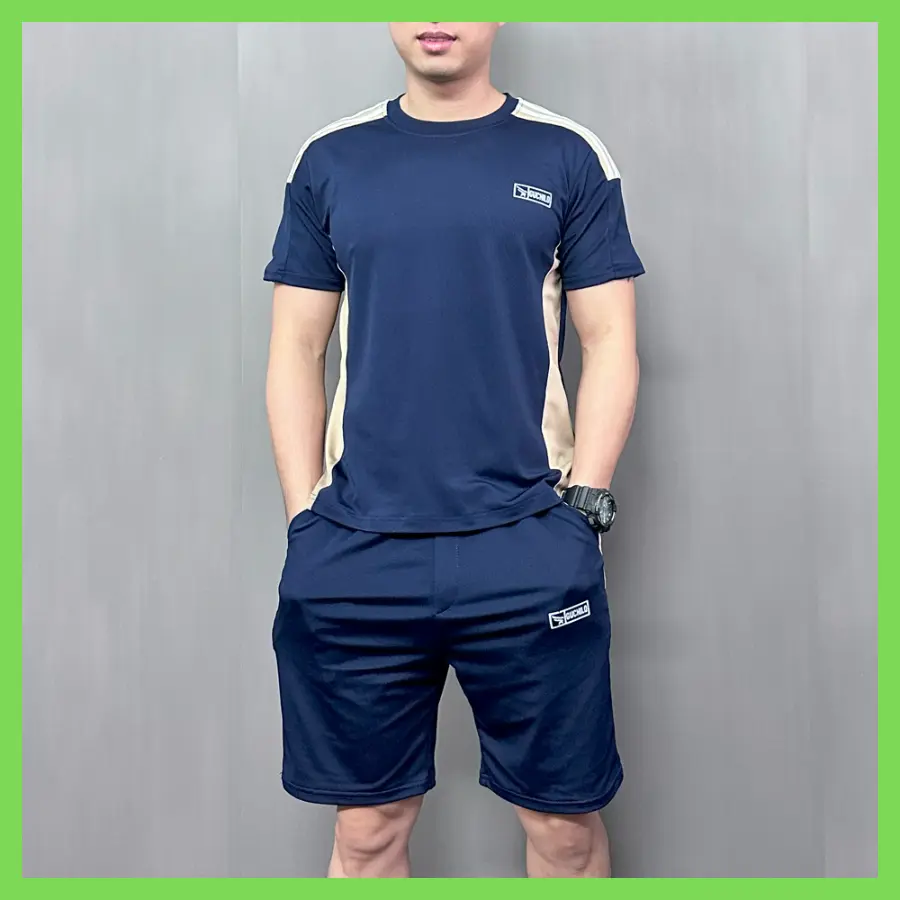 Bộ quần thể thao thun hè SIZE 45 -> 120kg mẫu GUCHILO Xanh Than chất liệu Cotton co dãn 4 chiều thoáng mát bền đẹp phong cách Basic - A'ka Fashion 365