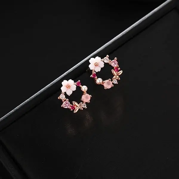 b0098 anting bunga aksesoris wanita warna