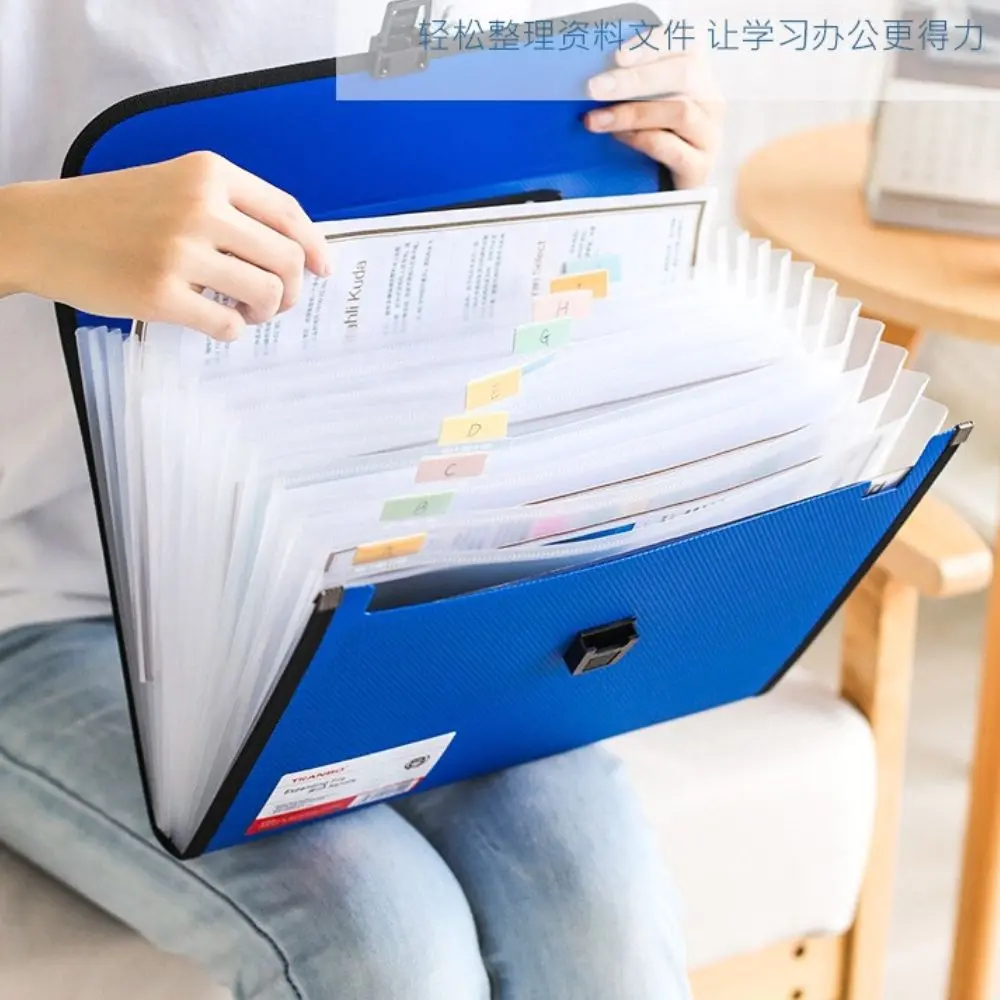 Cặp Tài Liệu Accordion, Phong Cách Doanh Nhân Đơn Giản, Mở Rộng, Người Sắp Xếp Tài Liệu, Túi Đựng Tài Liệu Giấy, Ví Đựng Thẻ