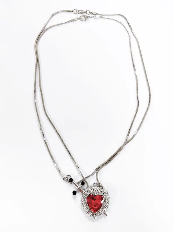 Gothic Heart & Sword Design Couple Pendant Necklace, Fashion Jewelry for Party, Daily Decor, Trendy All-match & Exquisite Jewelry Accessories for Birthday Gift, Valentine's Day, Gift 8