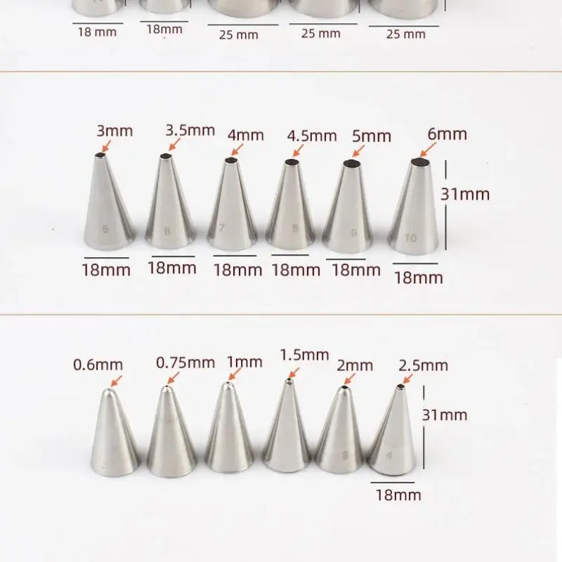 Stainless Steel Cake Decorating Nozzle Set, 21pcs/set Cake Decorating Tool, Baking Accessories for Cupcakes, Cakes and Cookies 5