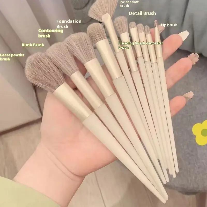[Three-dimensional makeup]Full ins refresh hand highlight full set Super soft granny gray fan-shaped brush nose contouring brush Beginner's gospel    masonpearsonbrush