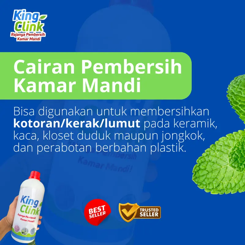 Paket 2 Botol King Clink Pembersih Kamar Mandi Ampuh Cairan Plastik 1