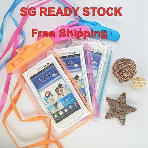 Luminous Fluorescent Waterproof Mobile Phone Pouch PVC Transparent Swimming Diving