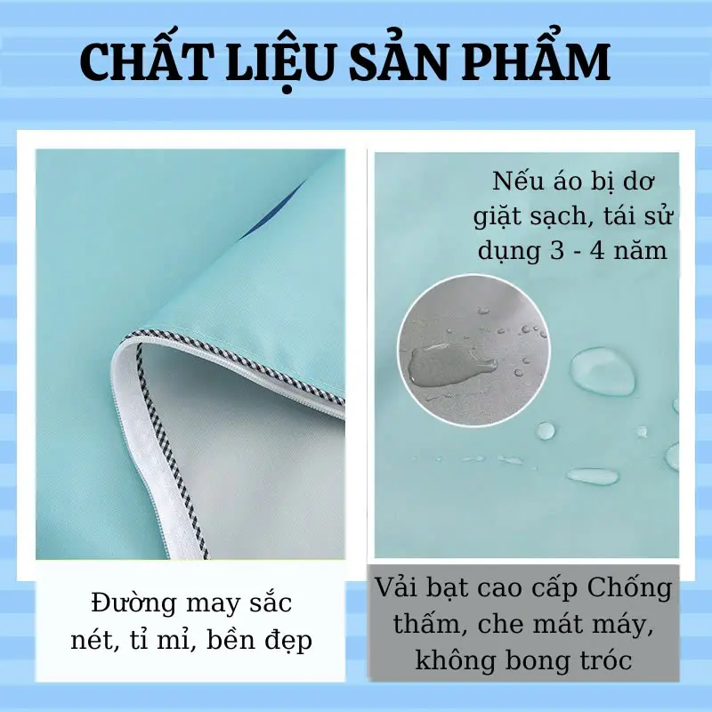 Bọc máy giặt cửa trên vải bạt cao cấp loại dày bền đẹp - Đồng 6