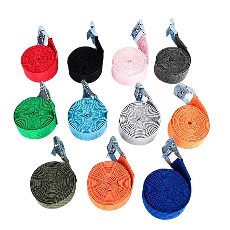 Dây Đai chở hàng, dài 5M, có khóa, đai buộc, cho xe máy, ô tô, xe đạp, dây kéo kim loại, dây đai cố định cần cẩu mạnh, cho túi Hành Lý 5