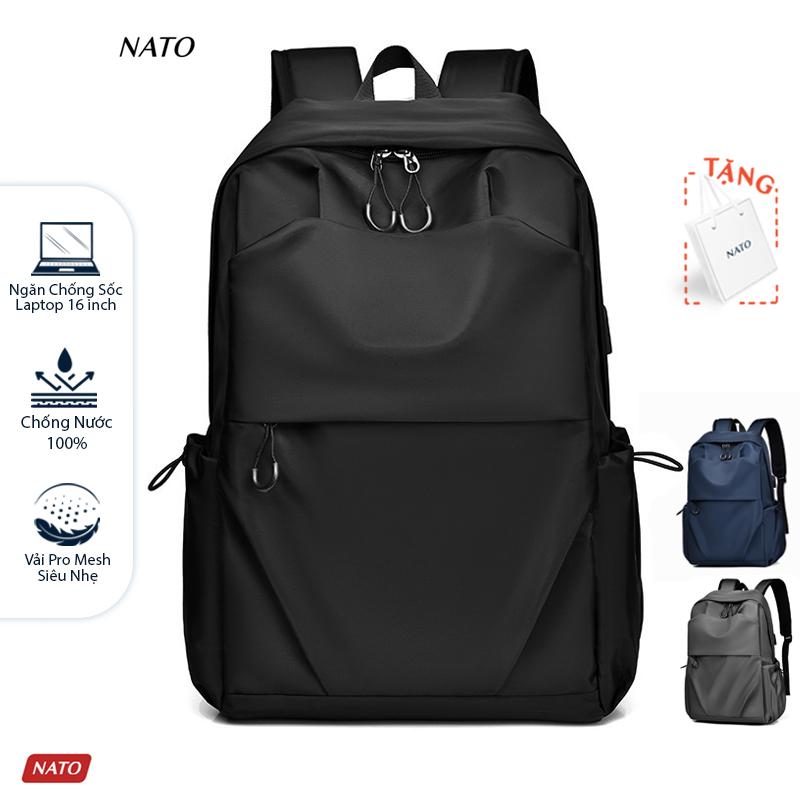 Balo NATO "Grand - Backpack" Sợi Vải ProMesh Deluxe Ba Lô Laptop Nam Nữ Đẹp Đi Học Đi Làm Đi Chơi Đen Xám Xanh Đeo Vai Bag Túi
