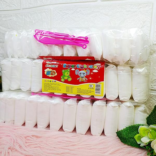 Đất sét Nhật tạo hình tự khô dẻo màu trắng an toàn cao cấp