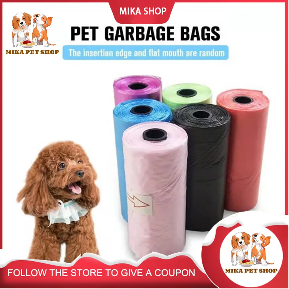 Dog Poop Bag Pet Refill Garbage Bag Waste disposable Pet Poop Bag (15bags per Roll)