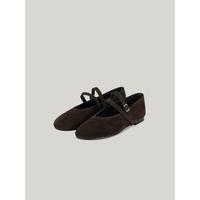 Gambar Atelier de LUMEN DOUBLE STRAP FLATS suede brown - 235(36.5) dari sallangsallang Kab. Tangerang 2 Tokopedia