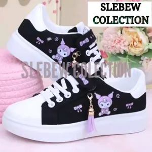 PROMO!!Sepatu Sneakers Anak Dan Dewasa Sanrio Kuromi Sepatu Kasual Trendy Terbaru Size 26-40