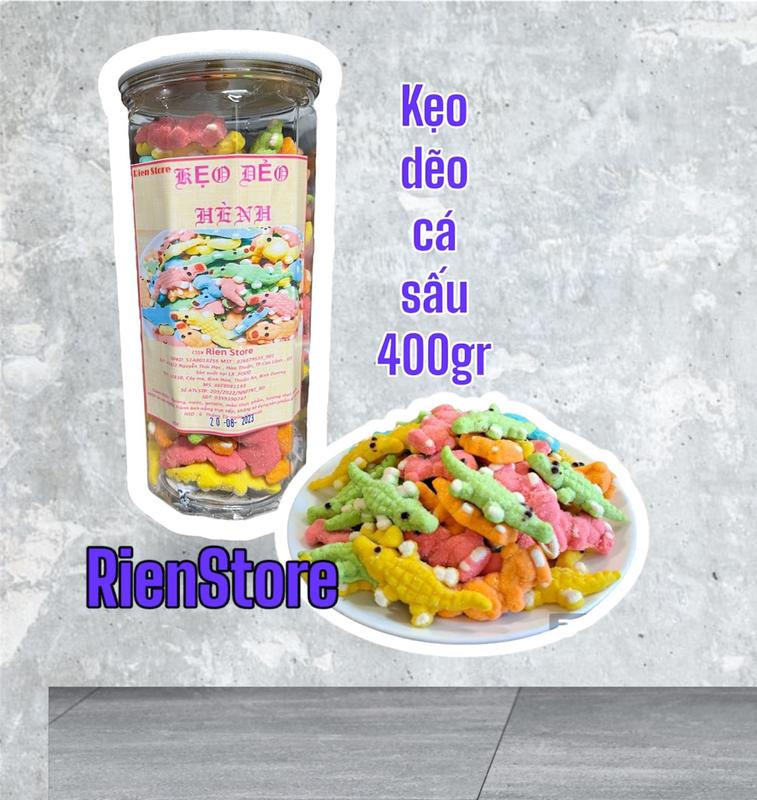  kẹo dẽo cá sấu _lon pet 400gr Ăn Vặt Candy 