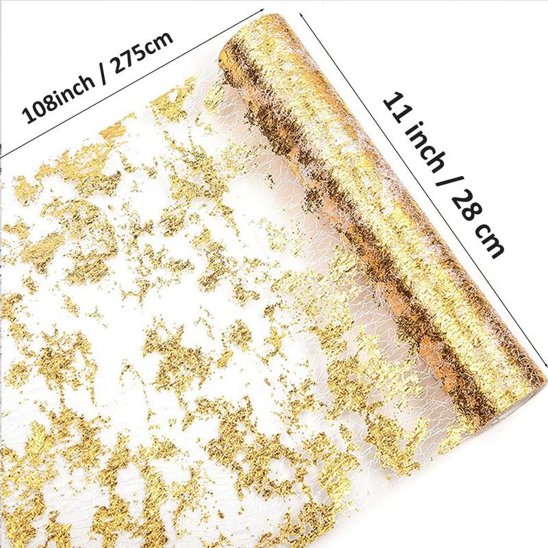 Metallic Glitter Table Runner, 1 Roll  Table Runner, Table Decoration Supplies for Wedding Birthday Party 1