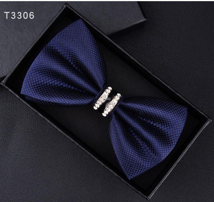 Product Introduction of 6*12cm Red Navy Blue Black Bow Ties Butterfly Banquet Polka Dot Floral Bowtie Accessories Double-layer Jacquard Business Gift Wedding for Men 32