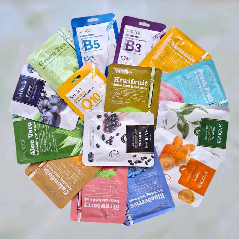 Combo 100 mask tinh chất HA 20% , gluta.thion 5%, Vita.minC 15% Dưỡng Da Mặt Skincare Làm Đẹp Da Dưỡng Ẩm Da