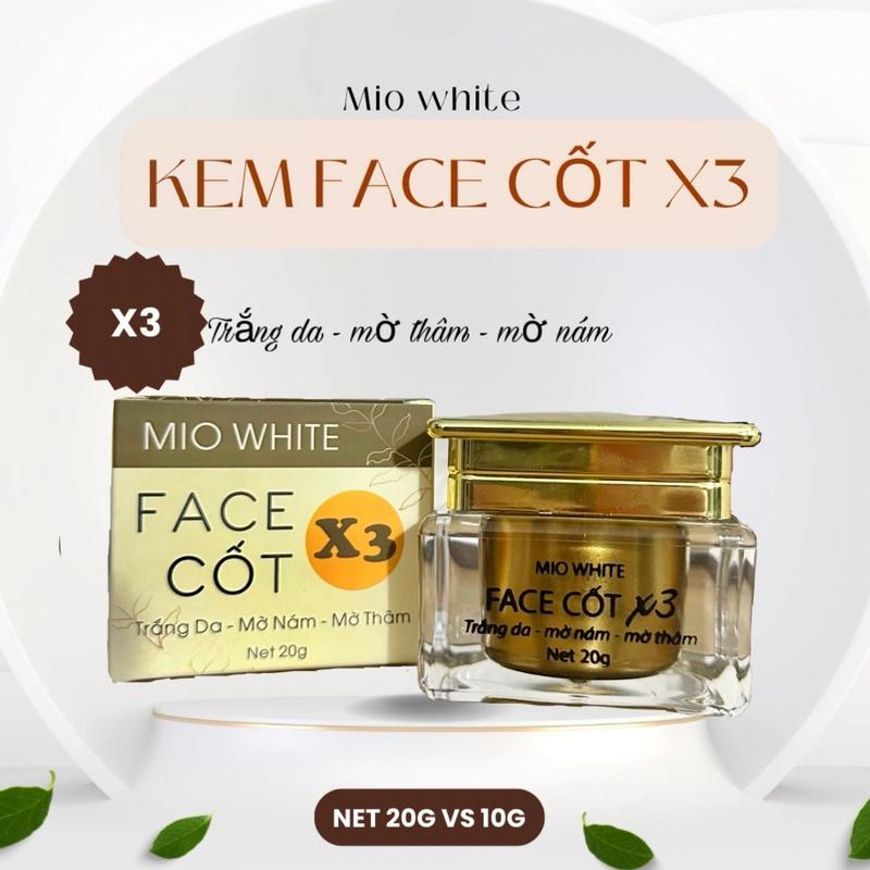 KEM FACE CỐT X3 [10g vs 20g] sử dụng cho mặt, hỗ trợ trắng da, cải thiện mờ nám và mờ vết thâm. Làm Đẹp Da