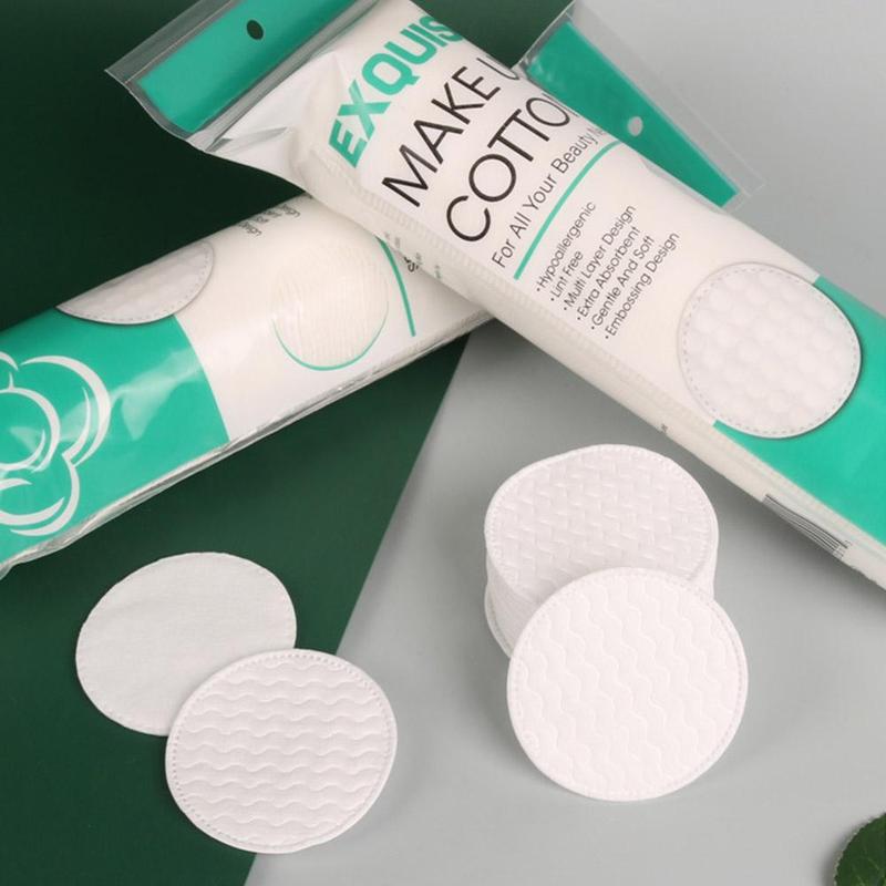 Miếng bông, 100 CÁI, Cotton tròn, Mềm mại và sạch sẽ, Thích hợp để tẩy trang, Sơn móng tay và làm sạch, Miếng bông tròn làm sạch da mặt, Dùng một lần, Để làm sạch da mặt, Miếng bông tròn