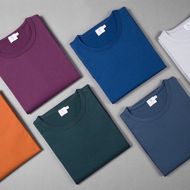 Kaos pria polos paket 6pc 100rb Katun Santai Crew Neck V-Neck Slim-fitting Polos Bunga Setrip Putih Hitam Distro Baju Dewasa Keren Oblong Combed Motif Panjang Cowok Tulisan 0