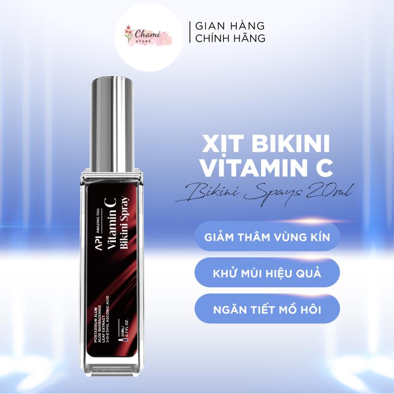  Xịt Bikini khử mùi giảm thâm vùng kín xịt thơm Bikini Vitamin C API xịt thơm và kháng khuẩn nước hoa vùng kín 20ml xịt khử mùi  thom 33 