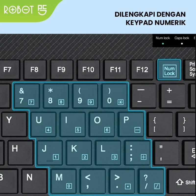 ROBOT Portable Mini Wired Keyboard RK10 Ultra-Thin - Garansi Resmi 1 Tahun (RK10) [ BISA COD ] 6