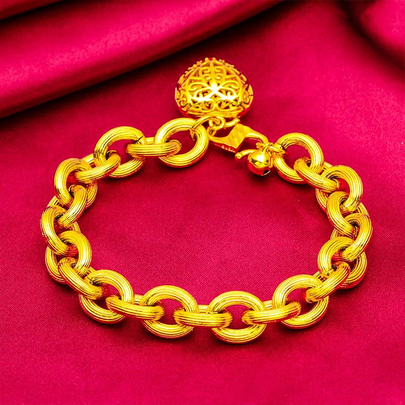 It is 19 cm long and weighs 41 grams，Girls Fashion, Bracelet, Love Heart, Bracelet, Ornament, Thick Heart Bracelet，wrist strap，hand chain 0