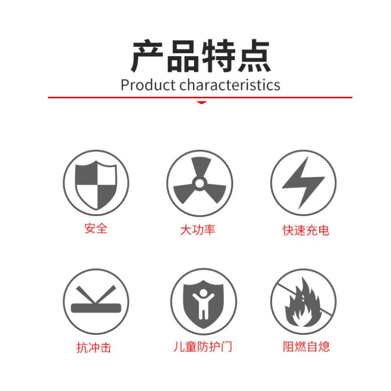 Product Introduction of British Standard USB Smart Power Strip Household Wired Socket Multi-socket US 21