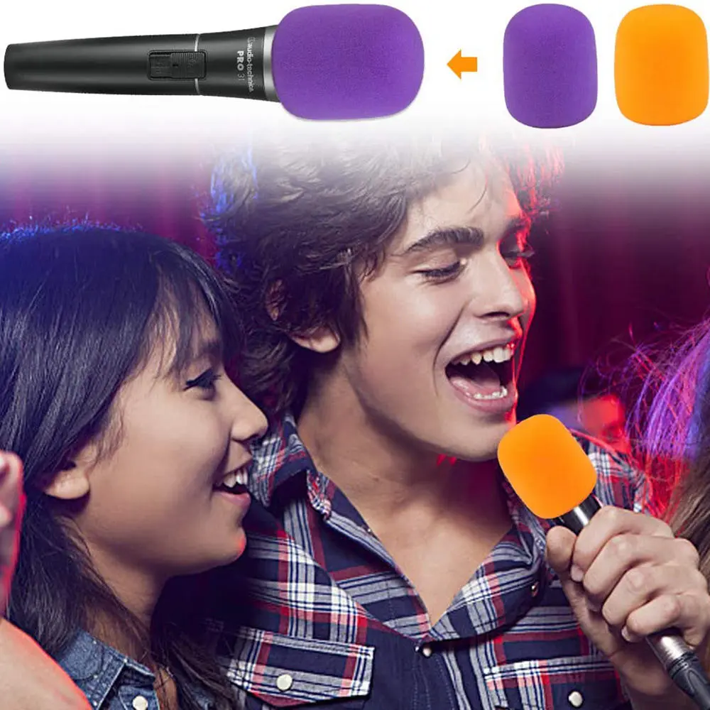 Handheld Microphone Foam Cover High-density Foam Lightweight Microphone cover Black Mic windscreen for Karaoke Stage performance Concert Outdoor