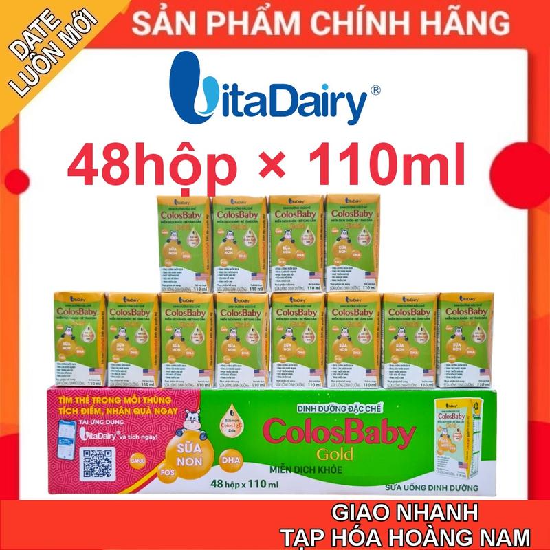 Sữa pha sẵn ColosBaby Gold 110ml, 180ml của hãng VitaDairy + Phiếu Tích Xu