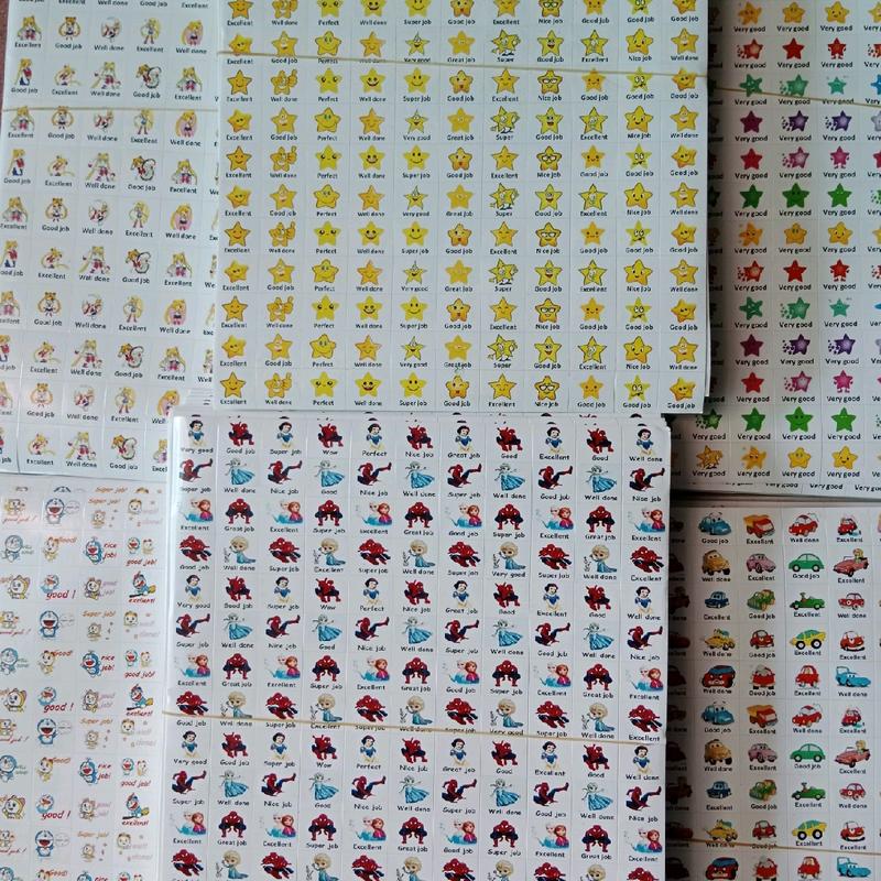 Sticker khen thưởng học sinh bằng tiếng anh. Giáo dục
