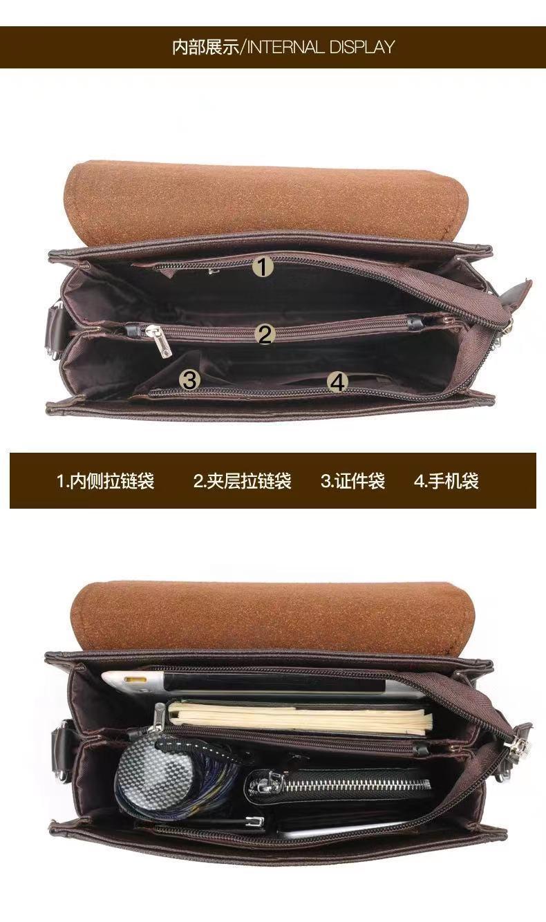 Product Introduction of Tianhongdaishu Man Bag Genuine Leather Shoulder Bag Small Saddle Bag Men's Crossbody Large Capacity Cattle Leather Bag Business Casual Bag New 14